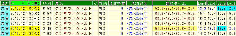 ケンホファバルト調教